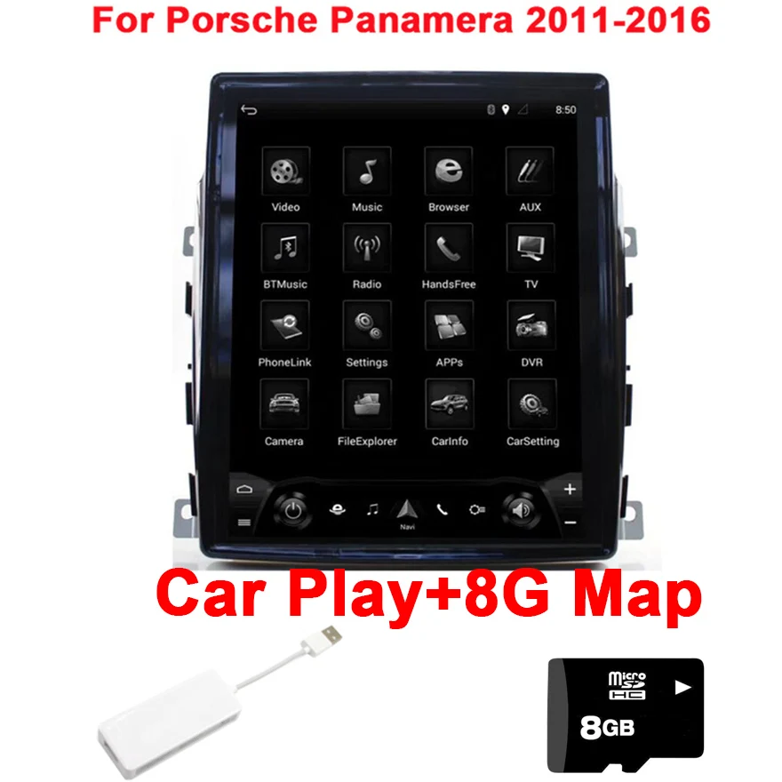 10," Android 7,1 автомобильный dvd-плеер для Porsche Cayenne Macan Panamera 2011- gps навигация автомобильный мультимедийный плеер Радио стерео - Color: Panamera 11-16