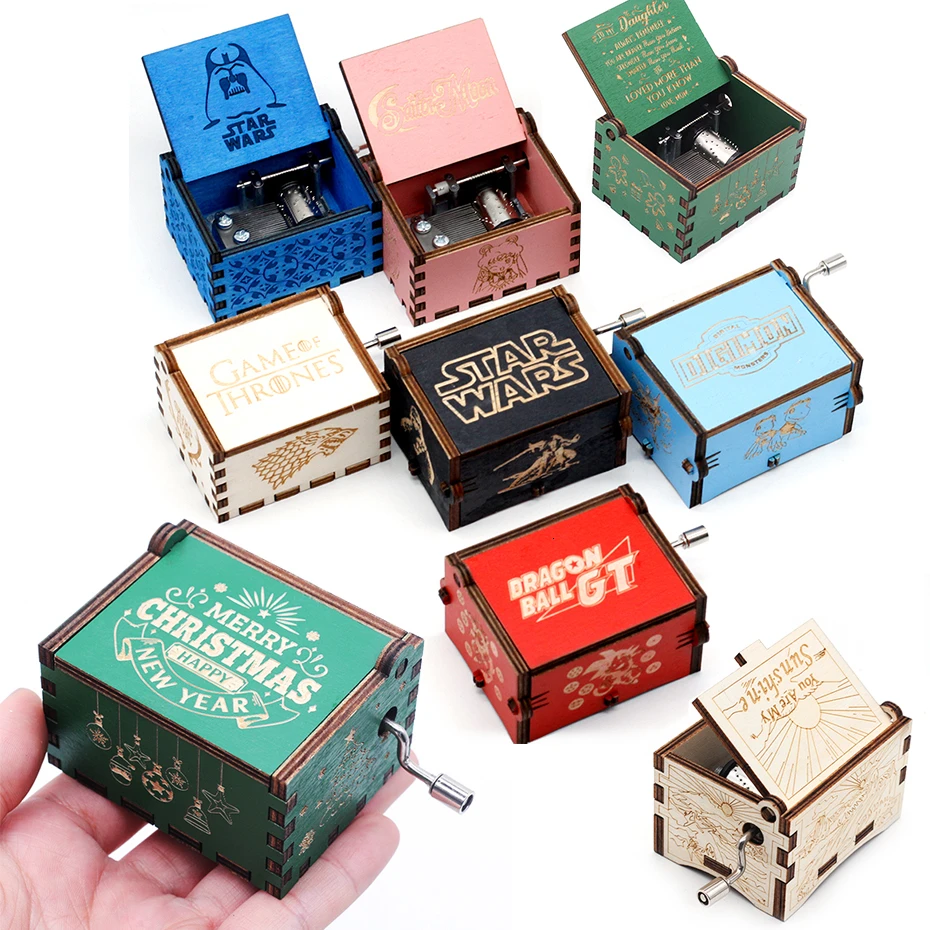 

Woodcarving music box, handle music box, Potter theme music box, birthday gift, Christmas gift box, gift