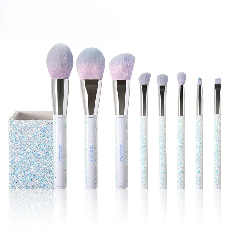 

New Makeup Tools 8 Makeup Brush Set Sequins Glitter Makeup Brush with Barrel