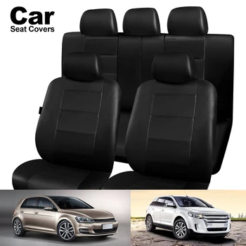

11 Pieces / Set of Universal Car Seat Cover Protective Case PU Leather, Four Seasons Universal Car Seat Cushion Car Interior