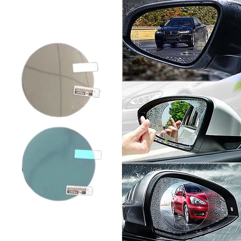 2PCS Car Mirror Window Clear Film Car Anti Fog Anti-glare Rainproof Rearview Mirror Trim Film Cover Accessories