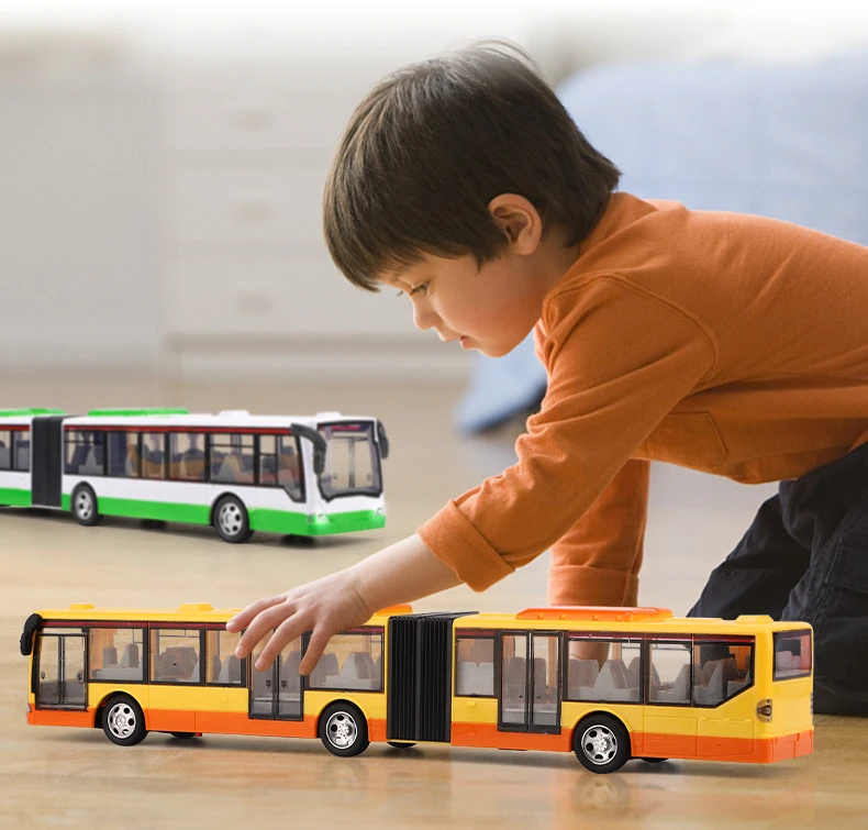 RC Bus Two Layers Electric City Bus Express Wireless Radio Control Car with LED Light Model Toys for Children RC Vehicles Model RC Cars cheap