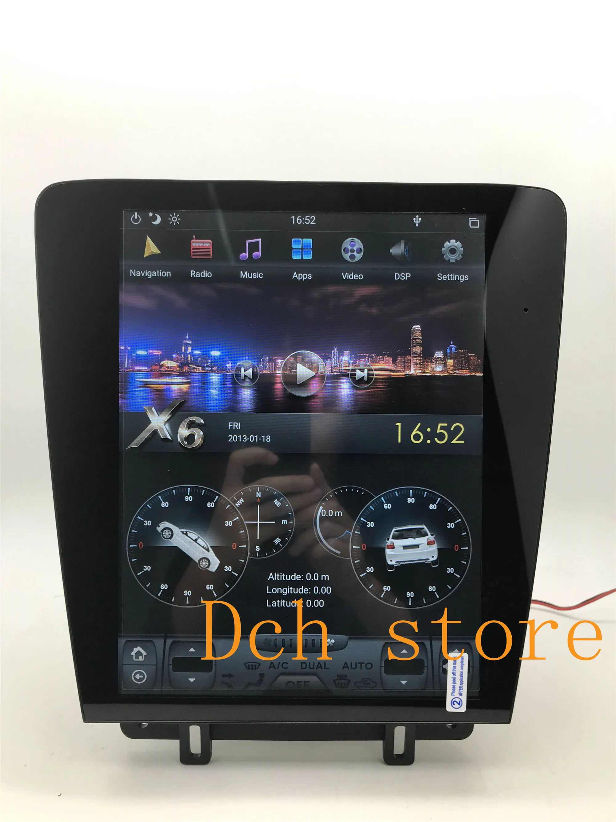 12 1 дюймовый вертикальный автомобильный DVD плеер в стиле Тесла Android 9 0 GPS навигатор