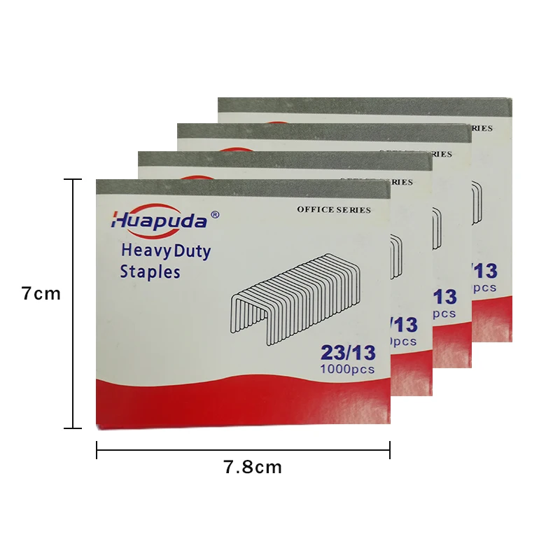 Huapuda 1000pcs/box Staples/Nails/Nailers 23/13 For Heavy Duty Stapler 0100&0240 Metal Staples Binding Home Office Supplies