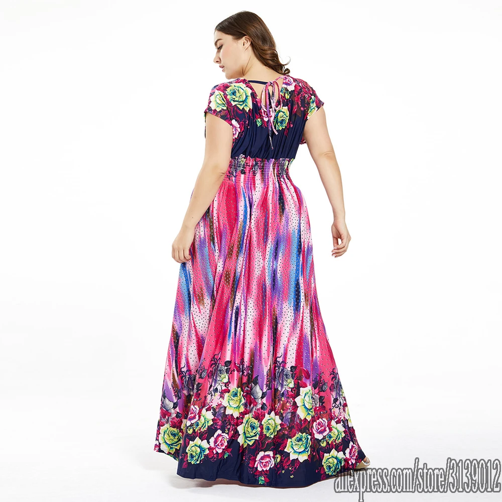 Женское длинное платье макси Sukienka летнее пляжное размера плюс 5XL 6XL 7XL 2020|Платья| |