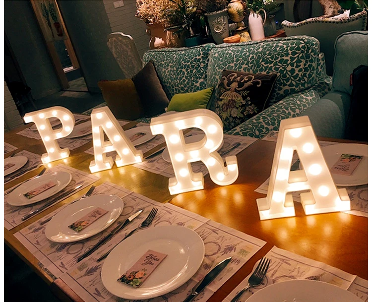 JAROWN LED Letter Light Wedding Party Birthday Christmas Decoration Home Wall Decor Proposal Decorative Valentine's Day Gift (16)