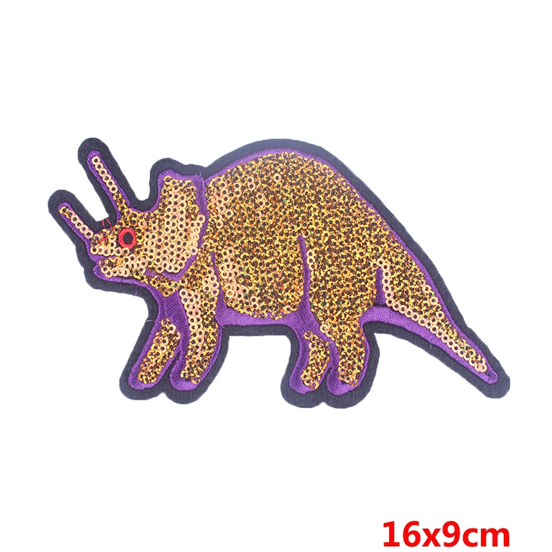 Самодельные патчи с утюгом динозавром на одежду вышитые для одежды
