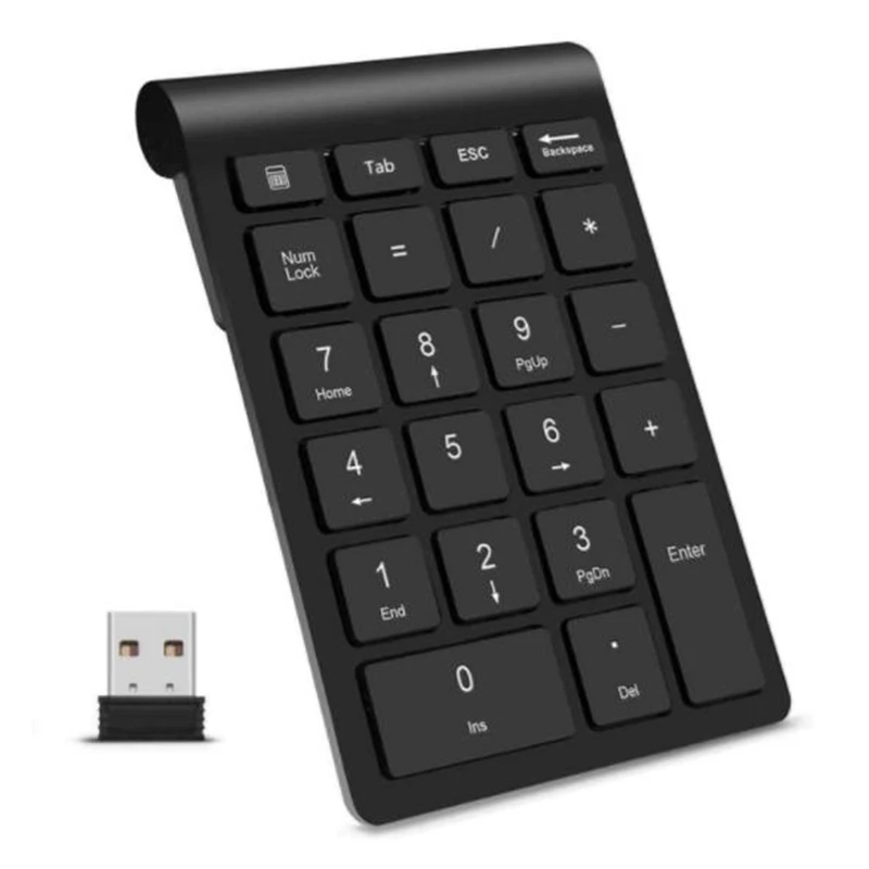 Wireless Number Pad, Numeric Keypad 22 Keys Portable 2.4 GHz Extensions for Laptop, PC, Desktop, Surface Pro, Notebook
