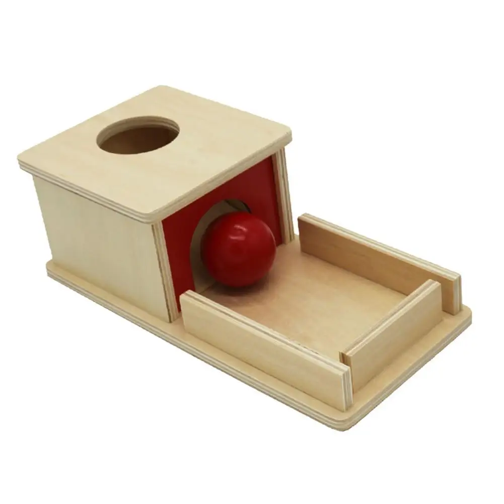 

new wood educational toy professional montessori material Object Permanence Box with Tray