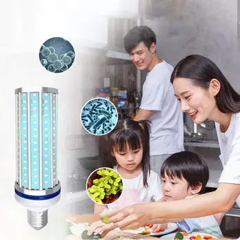 

2020 New 60W UV Sterilization Lamp LED UVC Bulb E27 Household Ozone Disinfection Light Bulbs Entry Micro Ozone air clean