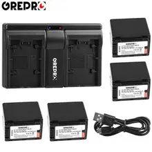 

4Pcs 3900mAh VW-VBT380 VBT380 VW-VBT190 VBT190 Battery with Dual Charger for Panasonic HC-V110, HC-V130, HC-V160, HC-V180 V201