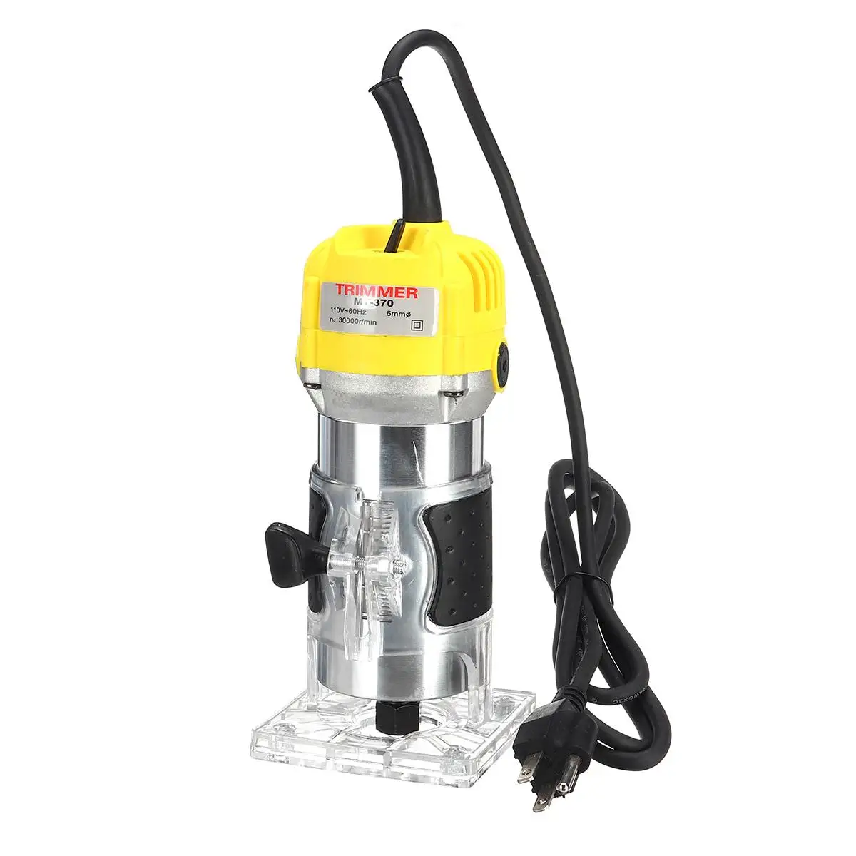 US Plug 110V 1800 Вт 1/4 дюймов деревообрабатывающий ручной электрический триммер 30000 об/мин деревообрабатывающий ламинат ладони фрезерный станок долбежная Обрезка деревообрабатывающие наборы инструментов - Цвет: US Plug 110V