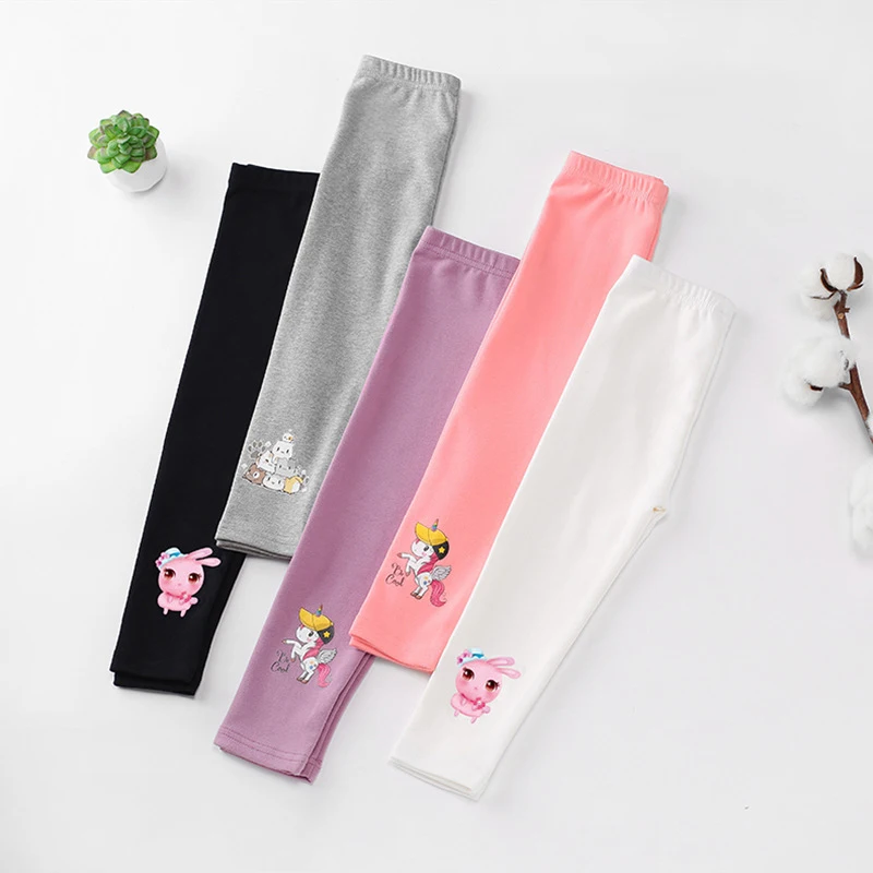 

Jargazol Fall Cute Cartoon Horse Kids Leggings for Girls Fashion Korean Little Kids Clothes Teenagers Girl Pants Casual Outfits