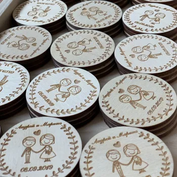 Personalized Wooden Wedding Coasters,Custom Coasters,Wedding Gift Coasters,Wedding Souvenirs Decoration