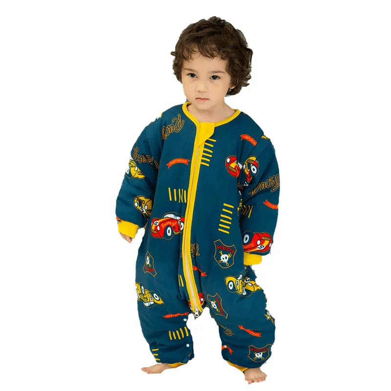 

Children Zipper Cute Fashion Sleep Sack Kids Winter Split Leg Thermal Sleeping Bag With Feet Onsies Pajamas Toddler Costume