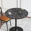 Marble pattern leather Tablecloth 1.5mm thick custom wooden table Decor protector cover anti-slip waterproof round table mat