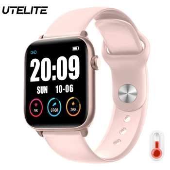 

UTELITE KW37pro Smartwatch Temperature Heart Rate Monitor Full Touch Screen IP68 Waterproof Band for apple xiaomi HuaweiVS T1 P8