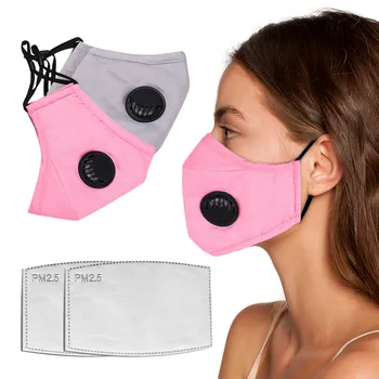 

PM2.5 Breathable PM2.5 Anti-dust Reusable Cotton Face Masks Mouth Cover Actived Carbon Filter Outdoor Printing Face Mouth Mask