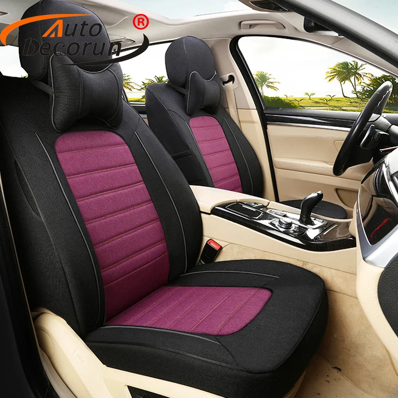 AutoDecorun Seats Cover Linen Fabric for Mazda CX 9 2012 Seat Covers