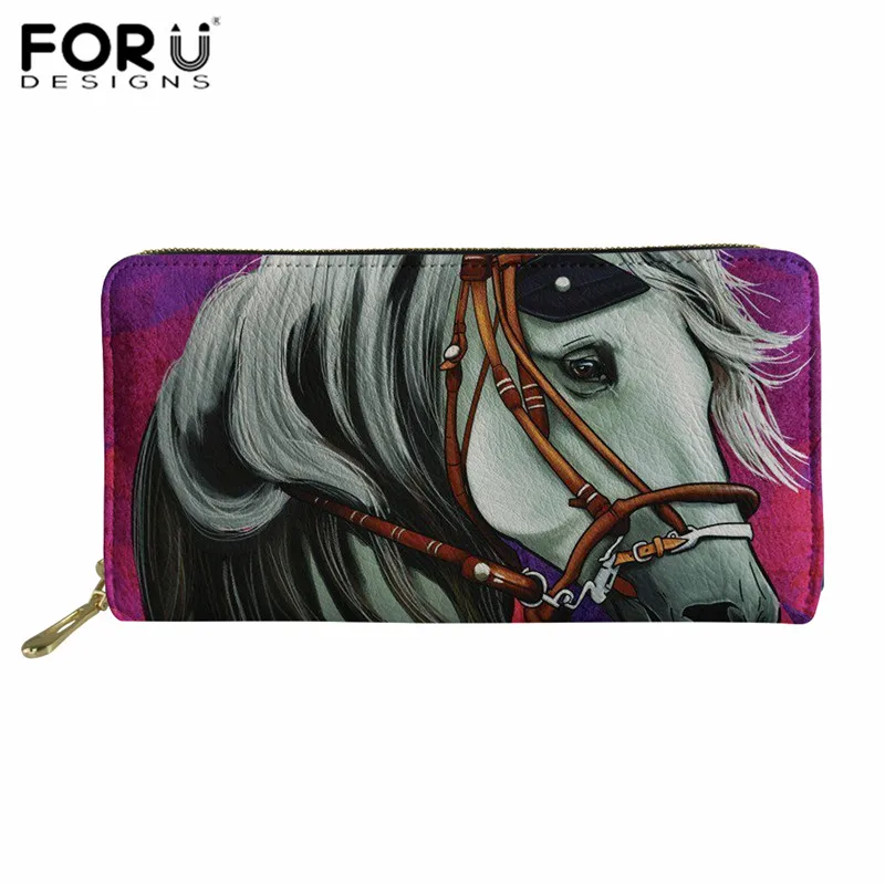 L4334Z21 FORUDESIGNS/длинный кожаный кошелек Crazy Horse для мужчин, Роскошный кошелек-органайзер для карт, Забавный женский кошелек с сумкой для монет, вечерние клатчи - Цвет: L4334Z21