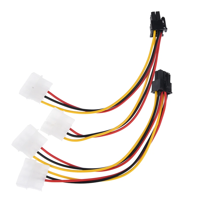 2 шт 4Pin к 6Pin передачи PCI-E провода видеокарты 6P к 4P PCI-E питания кабель-удлинитель шнур
