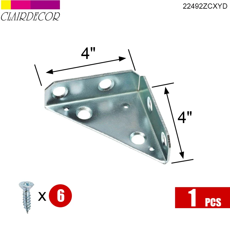 Оцинкованный Heavy Duty угловая скобка - Цвет: 4 inch