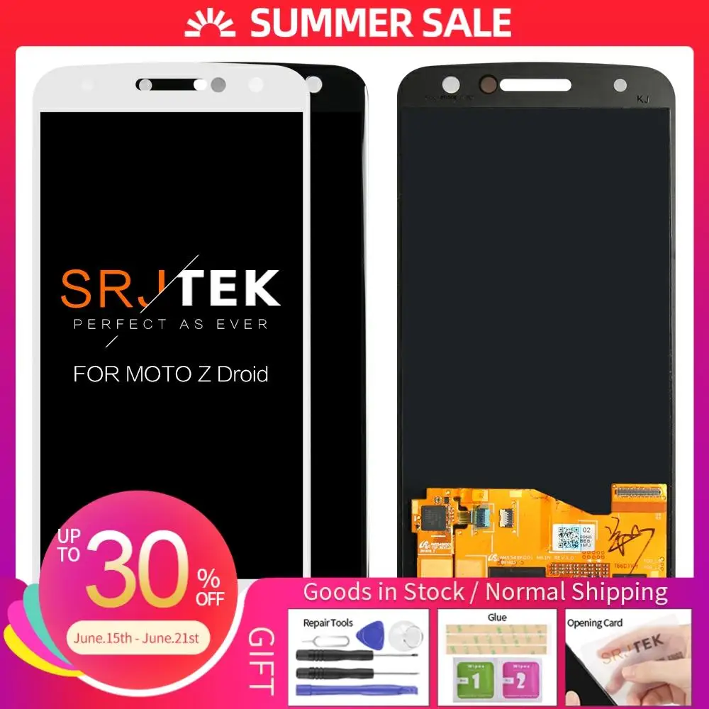 5 '&#x272560x1440 LCD для Motorola MOTO Z дисплей сенсорный экран Moto XT1650 XT1650-03 дигитайзер