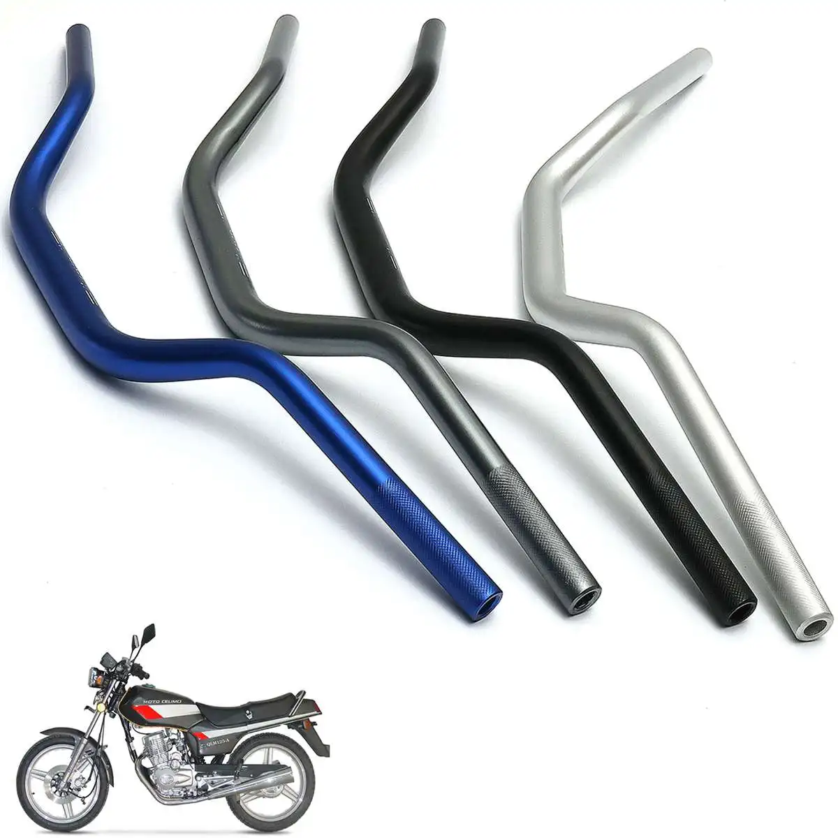 22mm Universal Motorcycle Handlebar 4 Color Aluminum Alloy Non-slip Motorbike Handlebars Anti-rust Retro Motor Bike Handle Bars 22mm Universal Motorcycle Handlebar 4 Color Aluminum Alloy Non-slip Motorbike Handlebars Anti-rust Retro Motor Bike Handle Bars