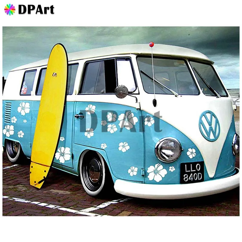 

Diamond Painting 5D Full Square/Round Drill VW Bus Car Daimond Rhinestone Embroidery Painting Cross Stitch Mosaic Picture M312