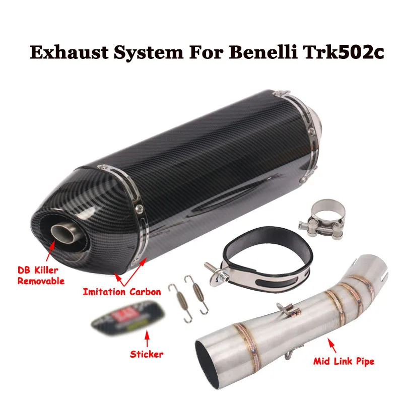 Слипоны для Benelli trk502c moto rcycle Exhasut полная система escape moto модифицированный скутер средней звеньевой трубы с Yoshimura глушитель