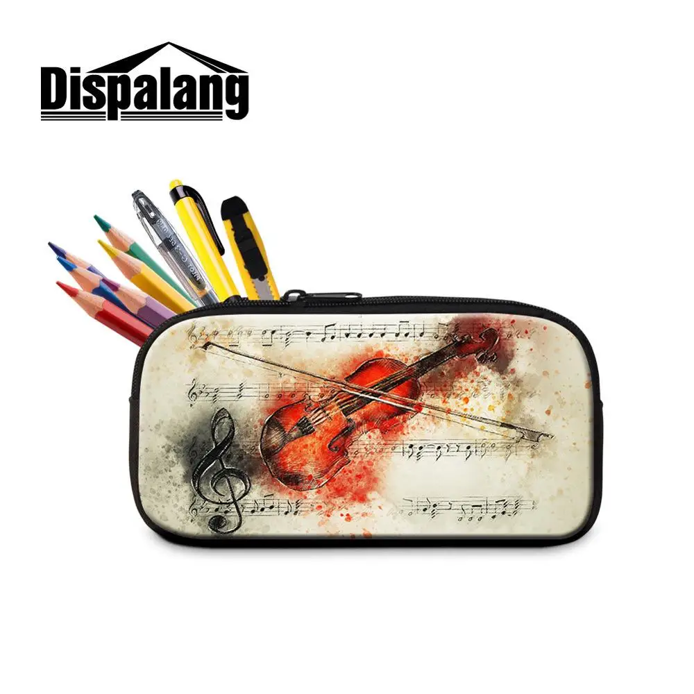 Pencil Case19 Дизайнерский чехол-карандаш для скрипки, для студентов, для любителей музыки, косметический чехол s для путешествий, для мальчиков и девочек, Подарочная коробка для ручек, сумка, канцелярские принадлежности для школы - Цвет: Pencil Case19