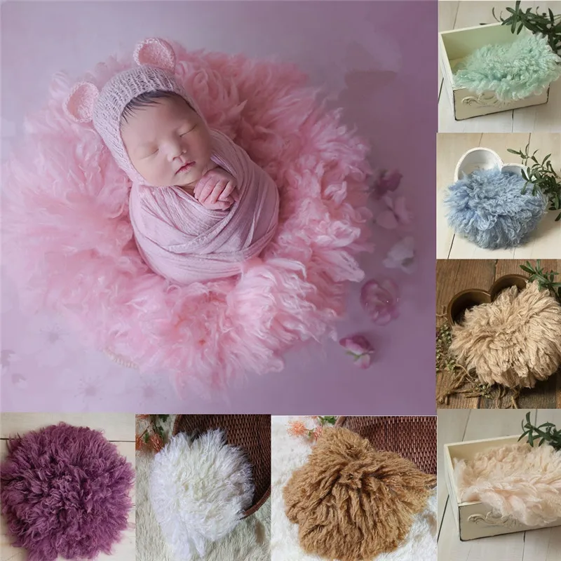 Newborn Baby Photography Props Blanket Baby Posing Wool Blanket Basket