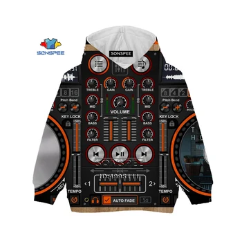 

DJ Music Audio Disco 3D Print Kids Boys sweatshirts Children Casual Hooded Hoodies Boy Girl Clothing Tops Pullovers Outwear