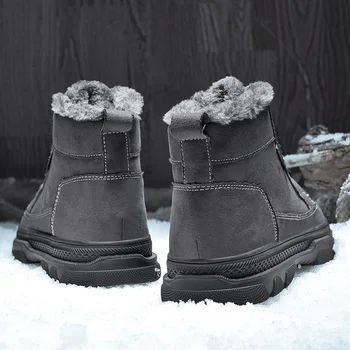 

Cotton-padded Men Sneakers Men's Winter Boots Warm plus Velvet Snow Boots Thick Large Size High-top Board Shoes hot-selling