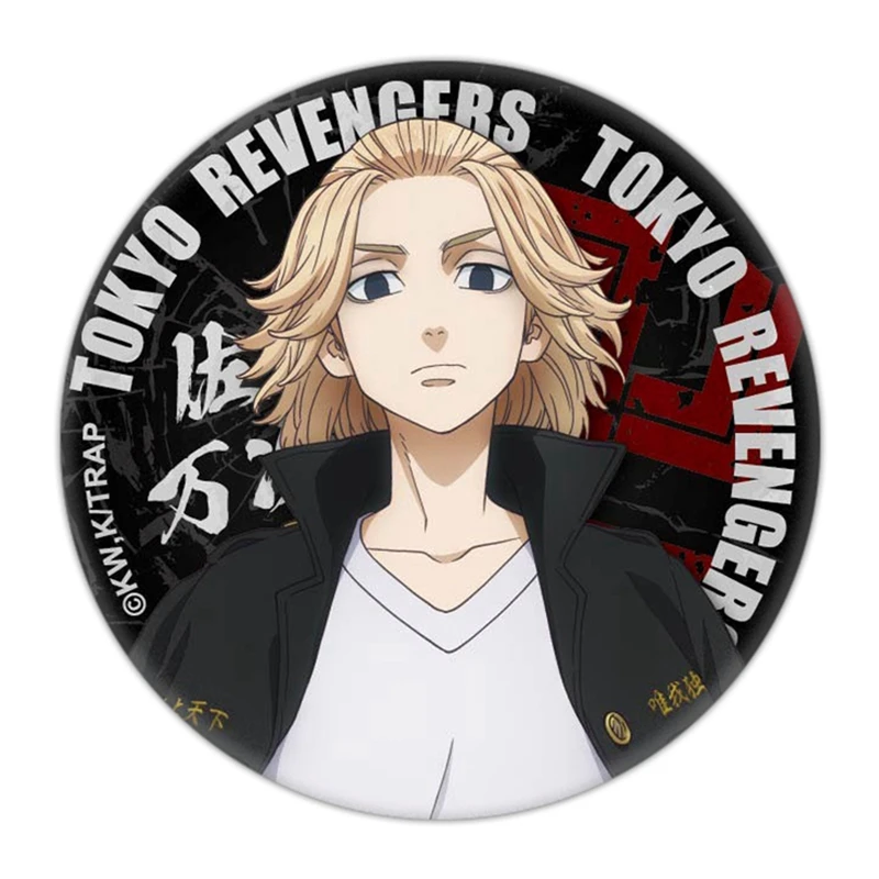 Tokyo Revengers Cosplay Anime Badges Manjiro Ken Takemichi Hinata Atsushi Chibi Pins Cute Brooches Fans Collection Props