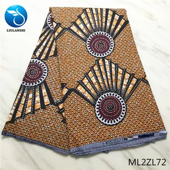 

LIULANZHI Wax african fabrics New arrival ankara real wax fabric for dress 6yards veritable wax fabric ML2ZL65-ML2ZL74