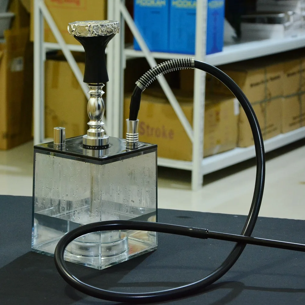 Новая акриловая трубка для кальяна набор со светодиодным светильник Sheesha