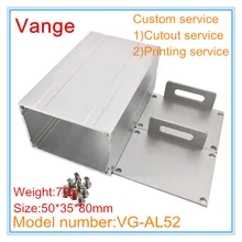 2 шт./лот Настенный алюминиевый корпус 6063-T5 алюминиевая распределительная коробка 50*35*80 мм для усилителя продукта