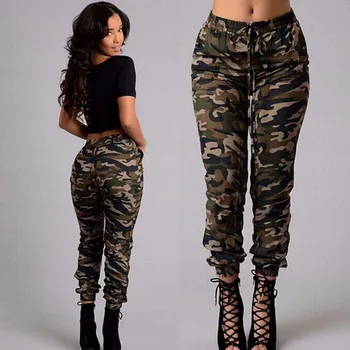 

Women Camouflage Printing Trousers Knicker Leisure Time Pants Army Fashion Cool Girls Trousers