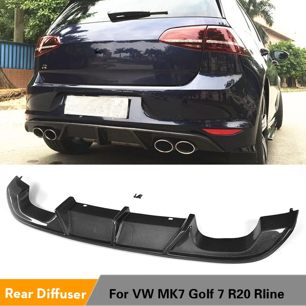 Диффузор для заднего бампера из углеродного волокна/ФАП спойлер Volkswagen VW GOLF 7 VII MK7 R