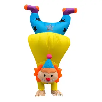 

Handstand Clown Inflatable Costume Funny Blow up Outfit Halloween Cosplay Party Dress Clothes for Adult