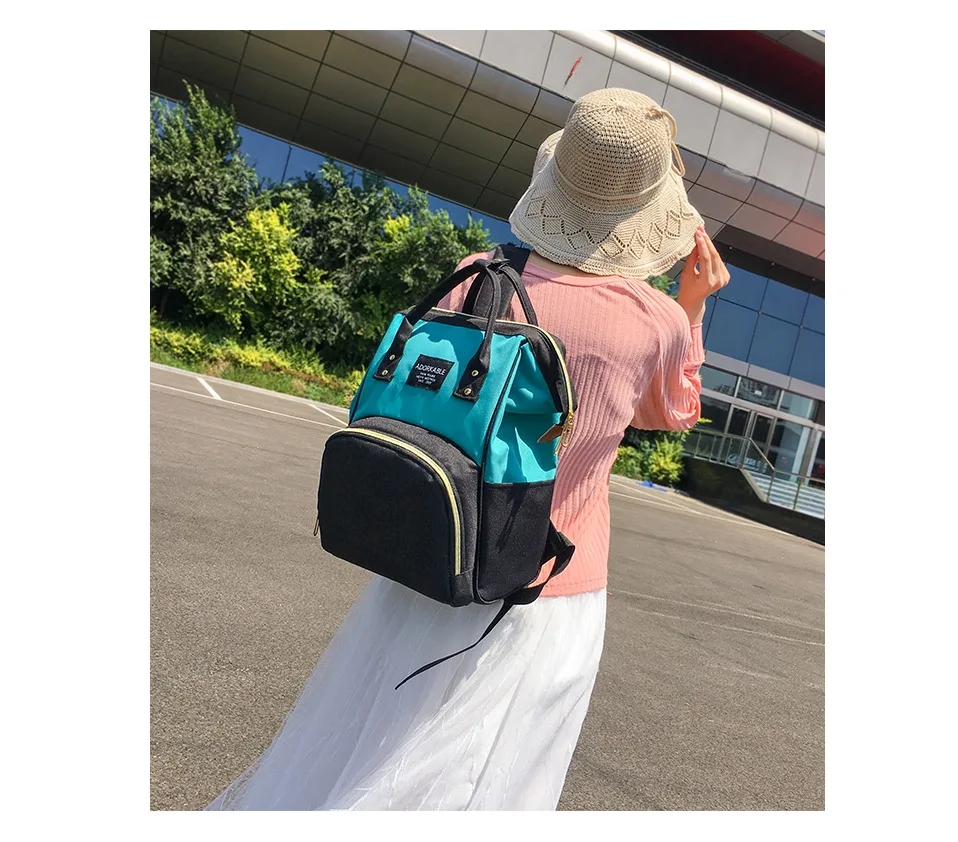 Ikaif Мода мумия Материнство подгузник мешок большой емкости подгузник сумка для путешествий рюкзак для ухода за ребенком женская модная сумка