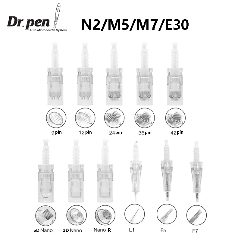 Dr.pen dermapen оригинальный производитель M5 M7 N2 MyM E30 Дерма Ручка иглы картриджи 1 3 5 7 9 12