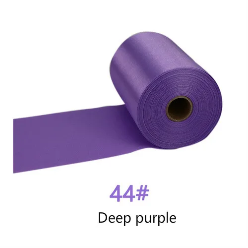 44 -Deep purple 25 метров/рулон 8 см/10 см/15 см шелковые атласные ленты DIY ленты для свадебных стульев упаковка для рождественских подарков украшения шелковые ленты Рубан - Цвет: 44 -Deep purple