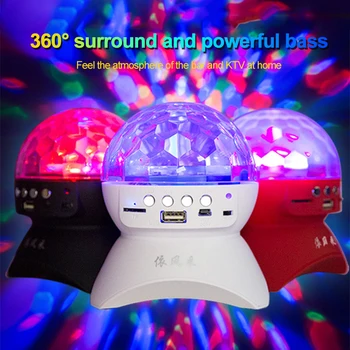 

Bluetooth Speaker Bluetooth Disco Ball Lights LED Flashing Light TF FM AUX Music Projector Night Light for KTV Party Wedding