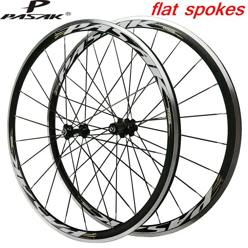 Clearance 700C Alloy Wheels Cosmic Road Bicycle Bike Wheel V Brake Aluminium Wheelset Bicycle Wheels Rims Sealed Bearing flat spokes 12sp 5
