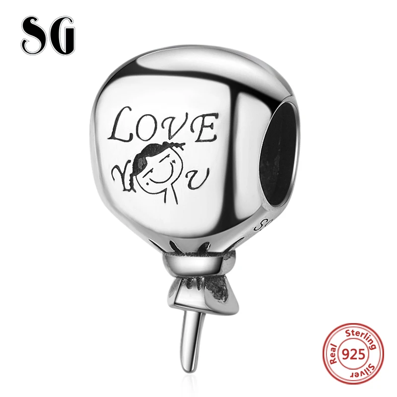 SG модные шарики с надписью Love, подвески, бусины, Аксессуары для браслета pandora, серебро 925, оригинальные ювелирные изделия, сделай сам, Рождество - Цвет: JF9499-P