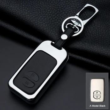 

Zinc Leather Remote Control Keychain Car Key Cover for Toyota Camry Highlander VIOS /Yaris 2/3/4 Buttons Key Case Car Styling