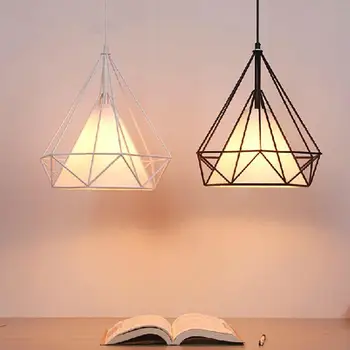 

Pendant Lamp E27 Black Living Room Minimalist HangLamp Iron Pendant Light Pendant Light Scandinavian Retro Bedroom