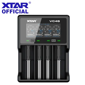 

XTAR VC4S Battery Charger QC 3.0 Fast Charger Charging Max 3A Single Slot LCD Display USB Charger For 12V AAA AA 18650 Battery